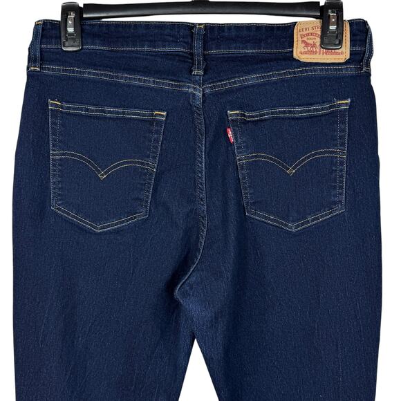 Levi's 725 Womens SZ 33 Hi-Rise Bootcut Jeans Zip-Fly Stretch Pockets Dark Wash - Picture 5 of 12